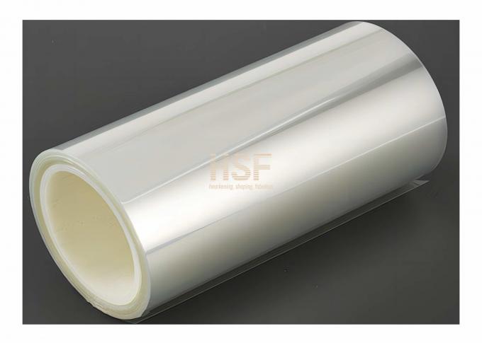 Close-up view of 20Î¼m Clear PET Non Silicone Coated Release Film surface and transparency