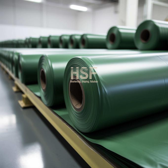 80μm Opaque Dark Green HDPE Film sample showing material texture and color