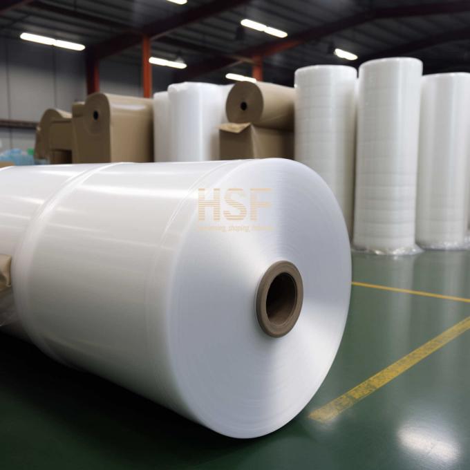 35Î¼m opaque white LDPE plastic film roll and sample