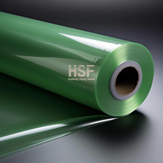 50Î¼m Opaque Green Mono Axially Oriented Polyethylene PE Film product sample