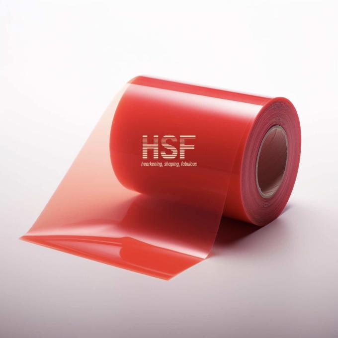 20μm Translucent Red Non Silicone Coated Polyester Film sample